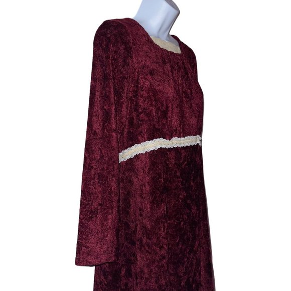 Vintage Handmade Hand Crafted Dress Womens M Thick Goth Costume Retro Lace - Picture 4 of 10